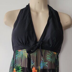 Holipick 2-Piece Sunshine Pineapple Print Swimsuit – Size Large Bright and fun